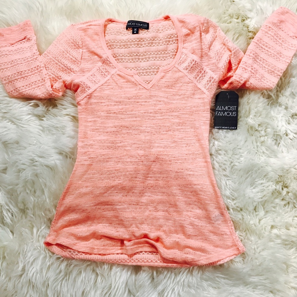 NWT Almost famous pink blouse