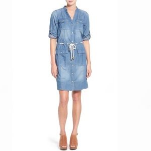 HP ✨ Michael Kors Roll Sleeve Denim Dress • Medium