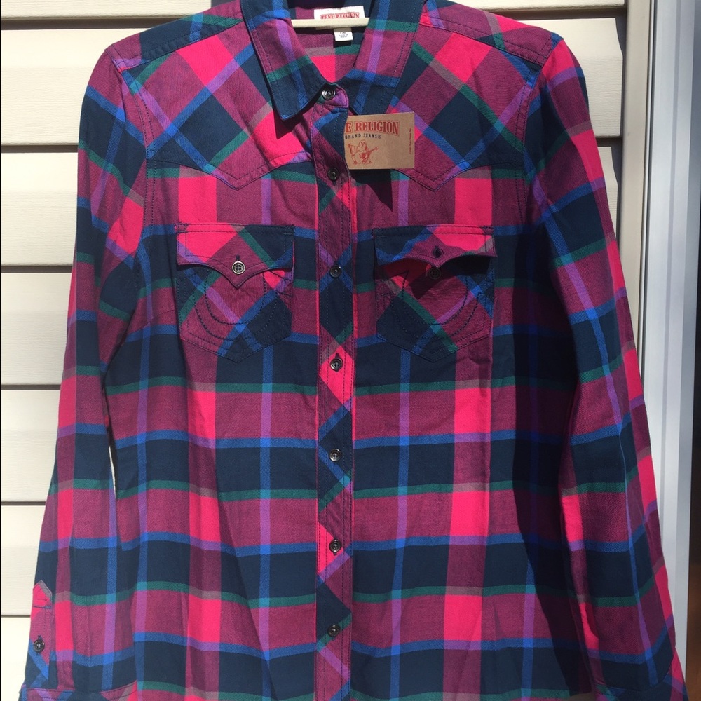 True religion button down shirt