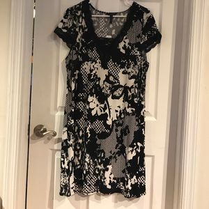 Black and white soma slip dress, bnwt, large