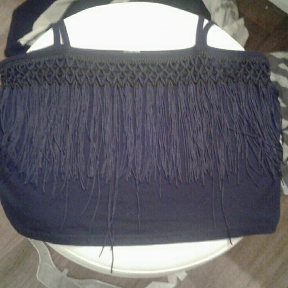 Black Crop Top with Fringe SO CUTE!!!