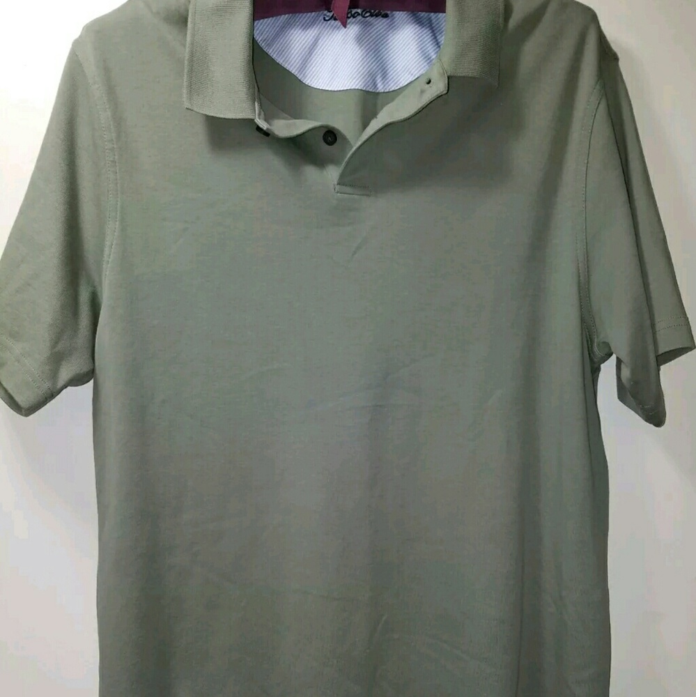Size small Mens Tasso Elba Green Short sleeve Polo