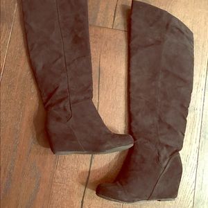 Bakers Black Suede Wedge Boot