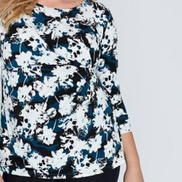 LANE BRYANT Blouse TOP floral shirt 2x 1X 16 18 20 - Picture 2 of 5