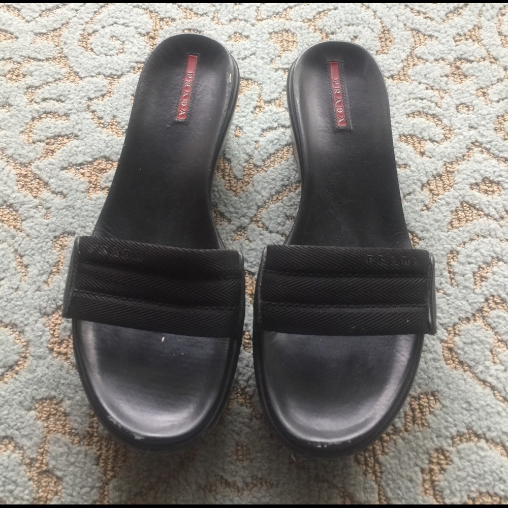 Prada black sandals