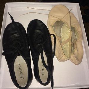 Black dance shoes