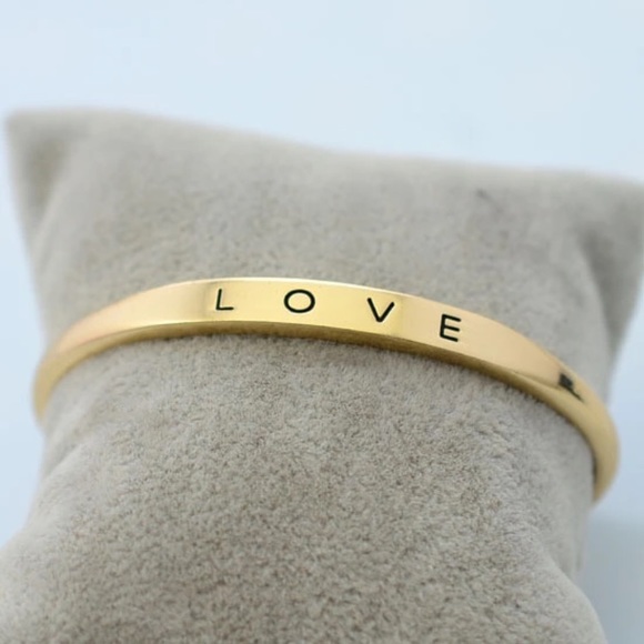 Jewelry Gold Plated Love Cuff Bangle Bracelet Poshmark
