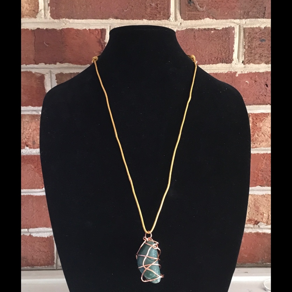 Gorgeous Semi-Precious Stone Pendant with Copper!!