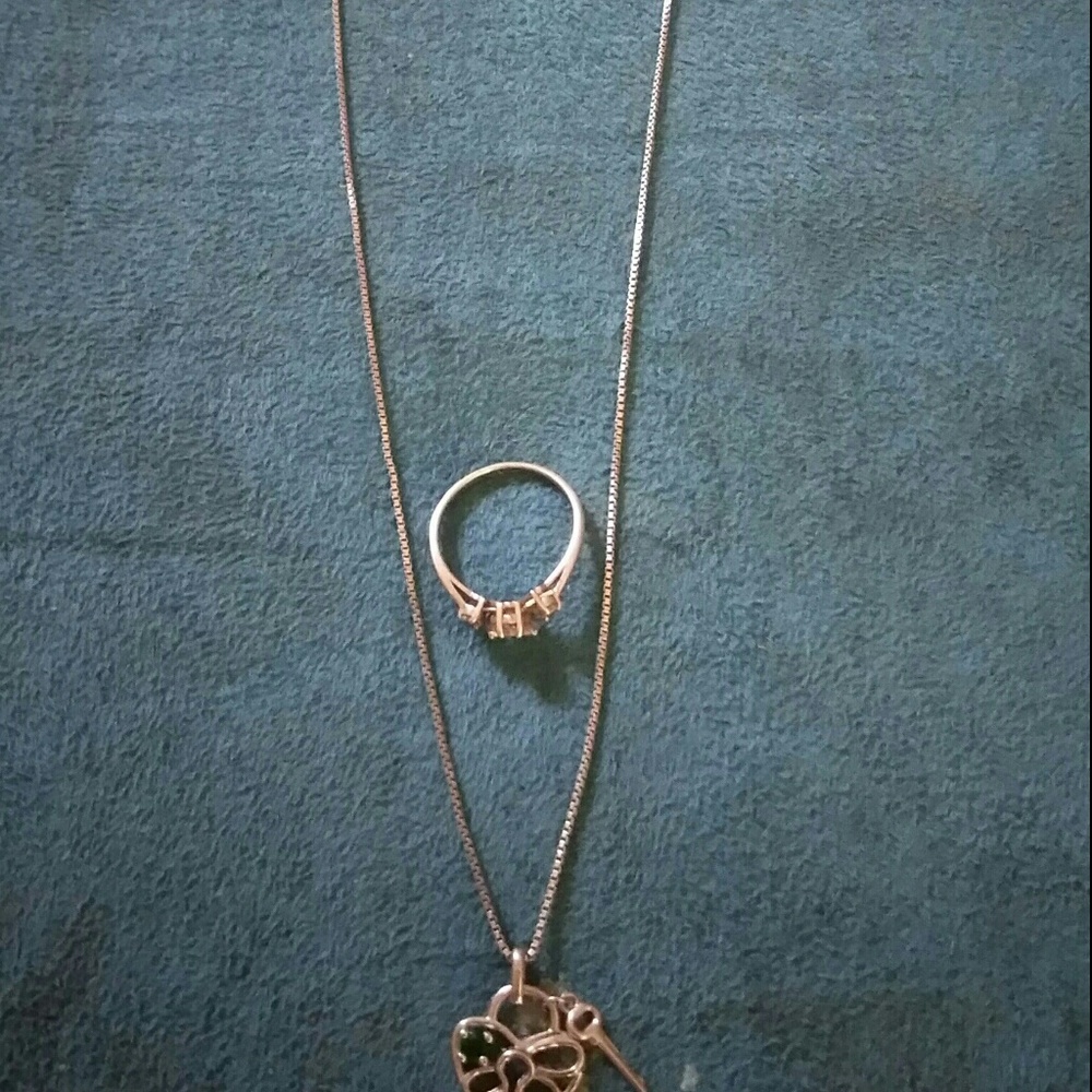 2 Piece 925 Necklace and Ring Set