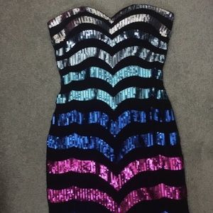 Formal Sequined Mini Dress