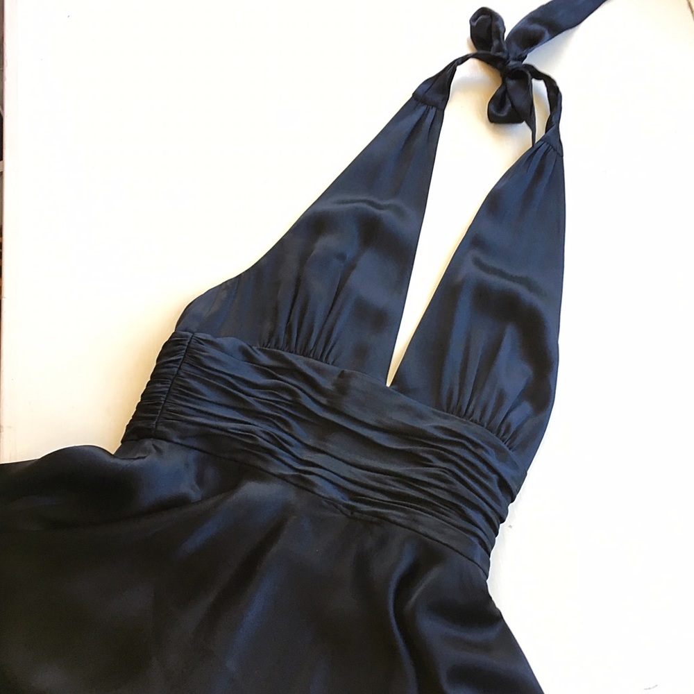 ONE DAY SALE❗️ {NWOT} black silk halter dress