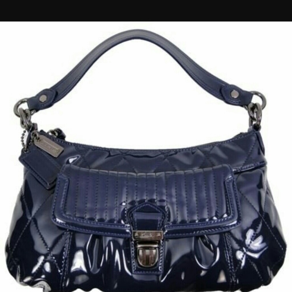 Coach Poppy Liquid Gloss Groovy Quilted Hobo