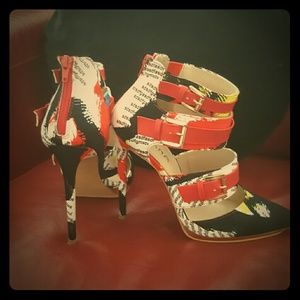 Buckle Multicolor Heels