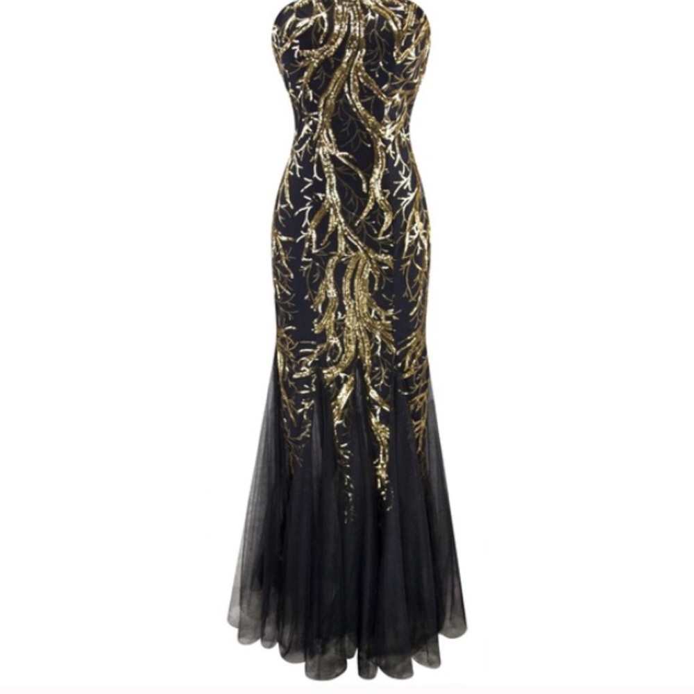 Angels Fashion Tree Branch Mermaid Dress