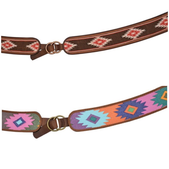 Angel Ranch Western Hip Woven Belt Southwest NWOT - Picture 2 of 8