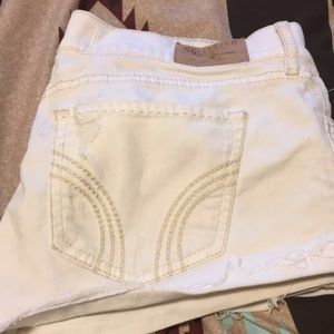 White jean shorts