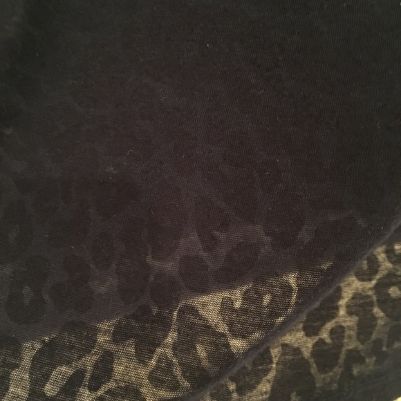 THEORY Navy Tunic Dress with Subtle Leopard Print - Picture 4 of 5