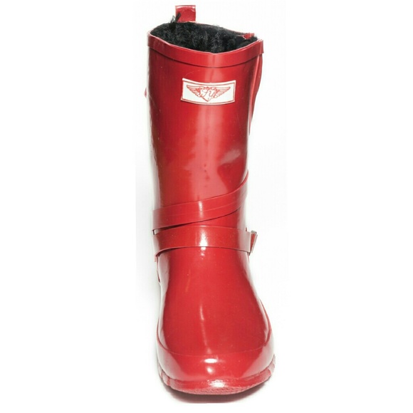 Forever Young Shoes Women Faux Fur Lined Rain Boots 244 Red Poshmark