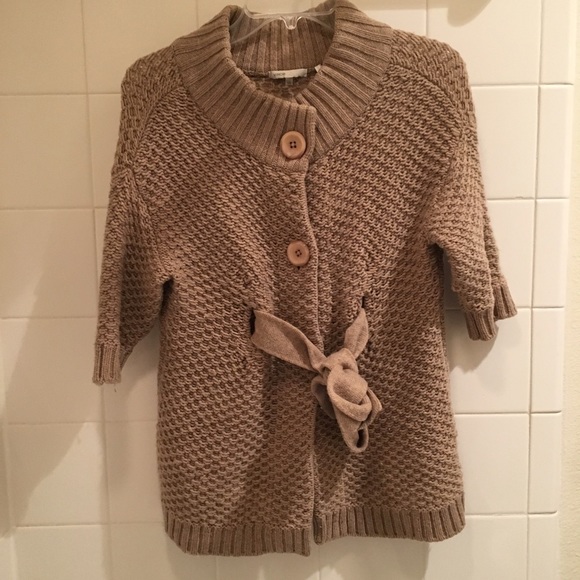 VINCE Beige Chunky Cardigan Sweater - Picture 1 of 4