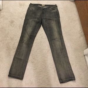 Gray free people jeans. Skinny leg