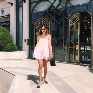 Tibi Strapless Silk Top