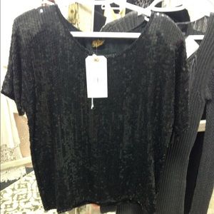 Black sequin top