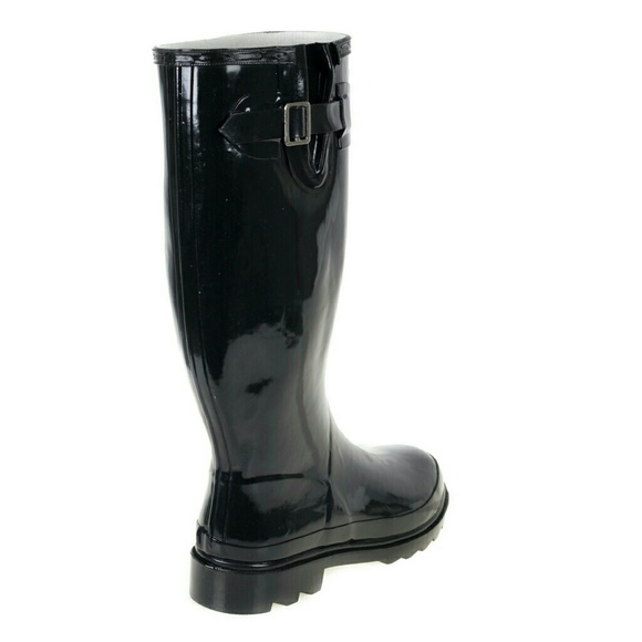Women Tall Rain Boots, #3106, Black - Picture 2 of 3