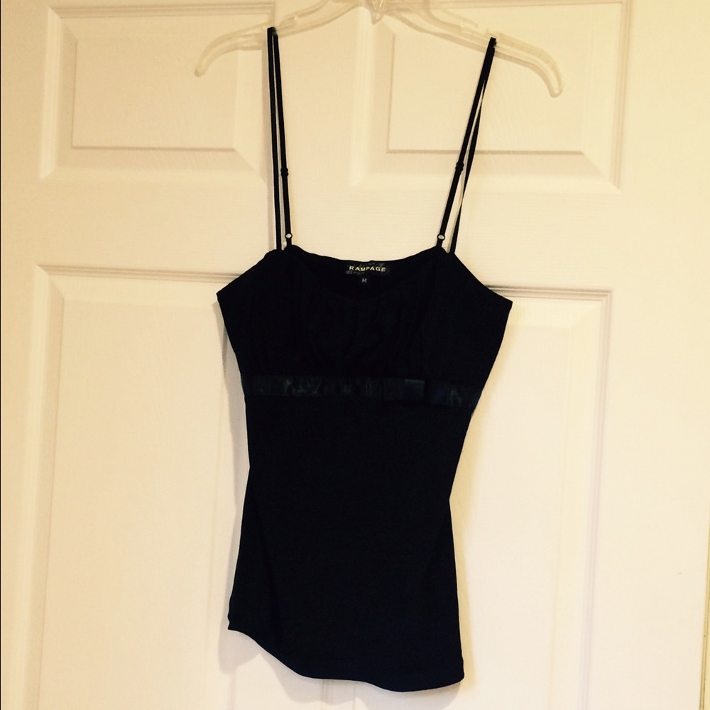 Black sleeveless top from Rampage