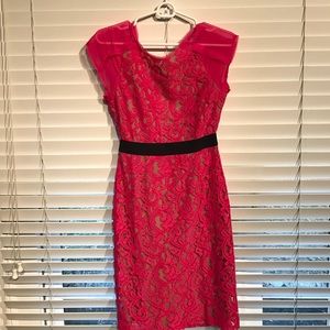 BCBGMaxAzria Pink Lace Dress