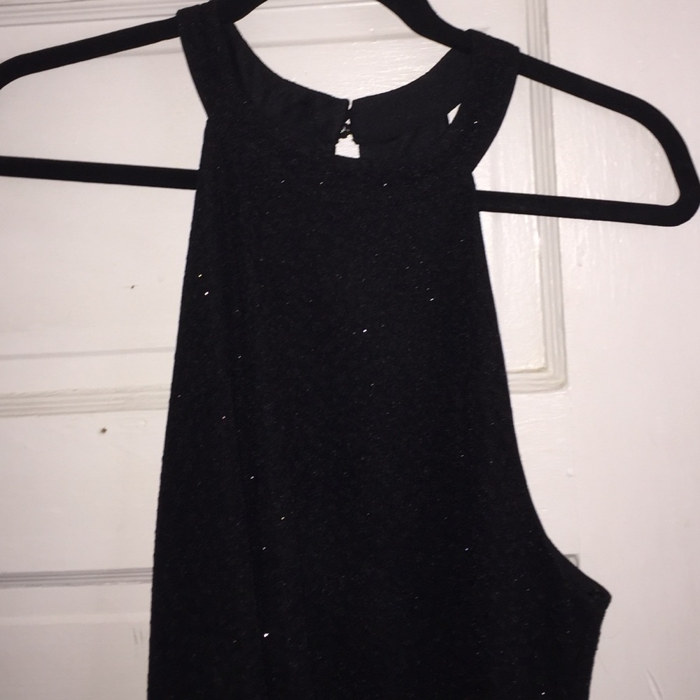 Black high neck party dress