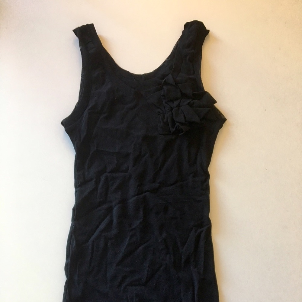 chiffon black sleeveless