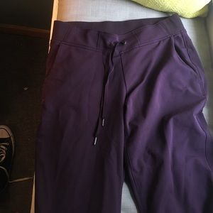 Athleta flare sweat pants, deep purple