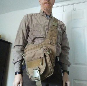 Voodoo tactical sling bag man purse edc ccw