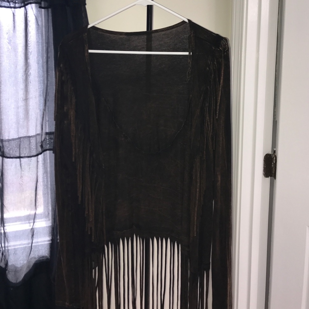Fringe cardigan