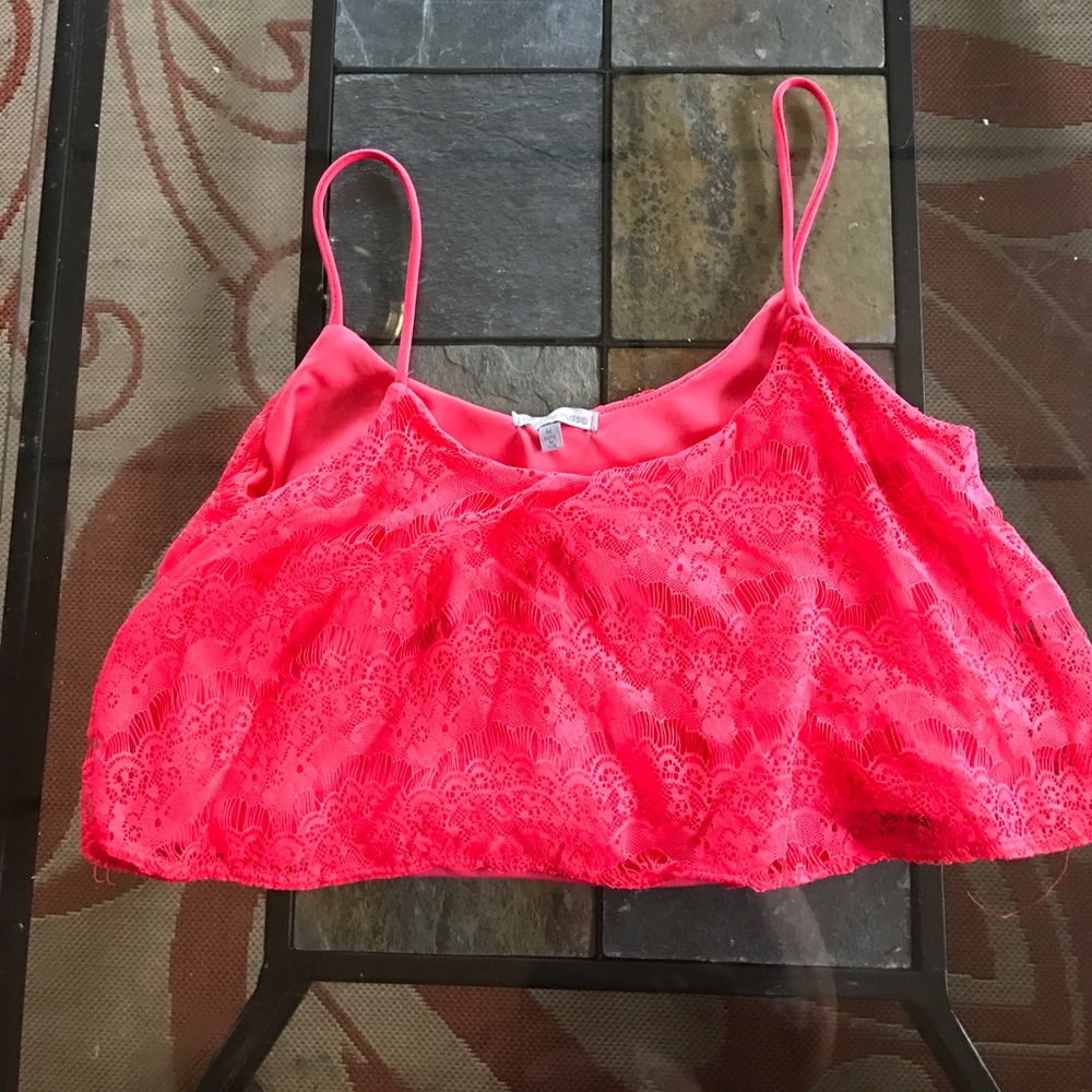 Hot pink crop top