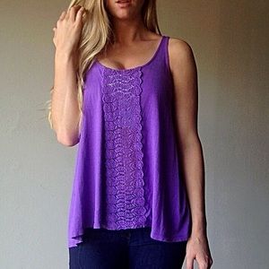 Flowy purple bohemian top