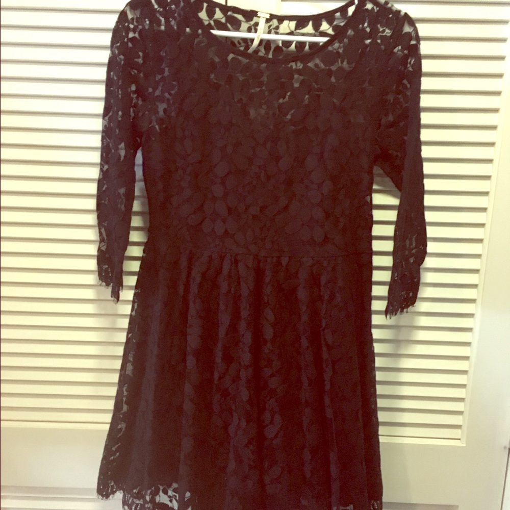 Black Lace Free People Dress