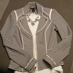 White House Black Market Modern stripe jacket!