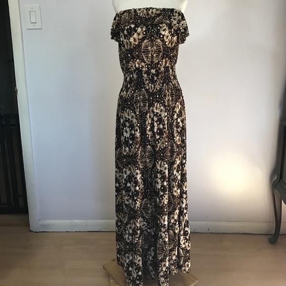 Grass Collection Dresses & Skirts - Grass Collection Tribal Strapless Maxi- Med NWOT