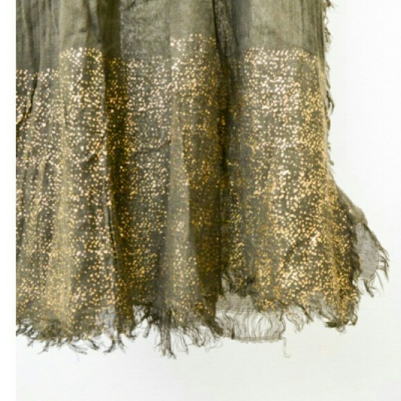 Luxe Gold-Foil Panel Scarf - Picture 4 of 4
