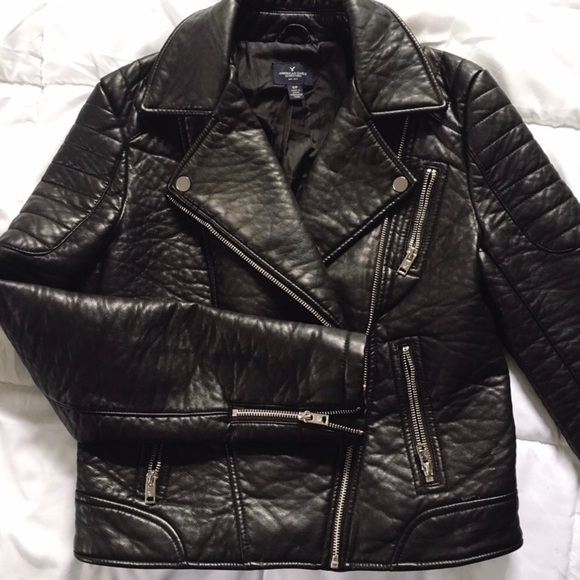 🎉🎉HP🎉🎉 Vegan Leather AEO Moto Jacket - Picture 3 of 3