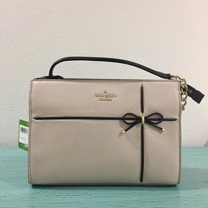 NWT: Kate Spade Beige & Black Danna Bag