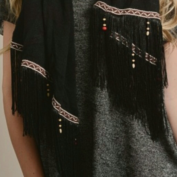 Boho Tassel & Bead Scarf - Picture 5 of 5