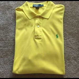 Yellow Ralph Lauren Polo green pony. XL Like new