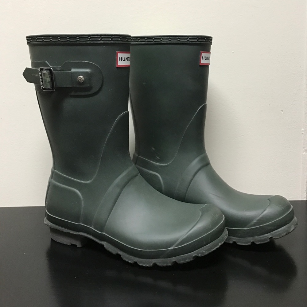 HUNTER BOOTS mid calf style dark green