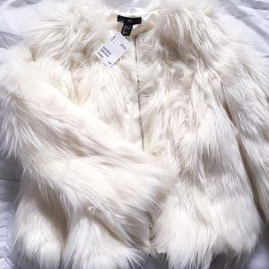 White Faux Fur Jacket