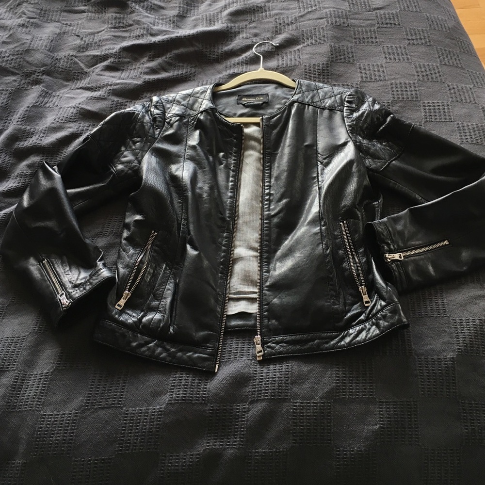 Massimo Dutti leather jacket