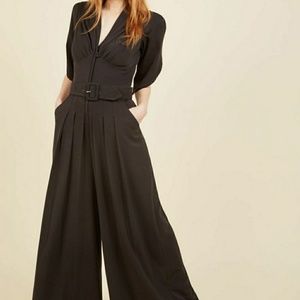 Wide-leg, retro pantsuit