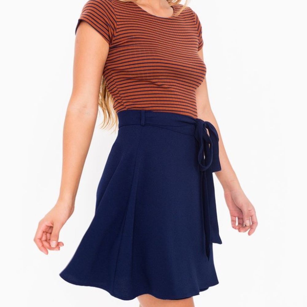 American Apparel Navy Demi Wrap Skirt!