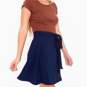 American Apparel Navy Demi Wrap Skirt!